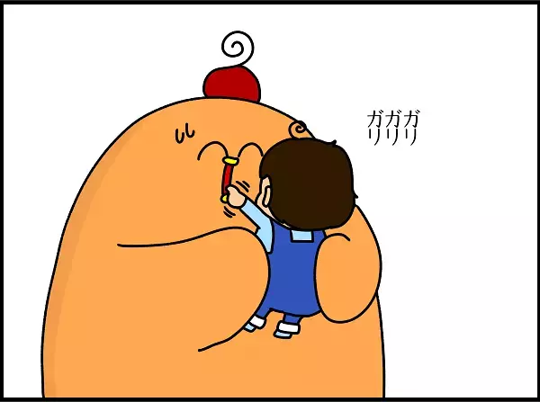 寝ている私の口に指を突っ込んだ息子。寝ぼけていた【ドイツDE親バカ絵日記 Vol.2】