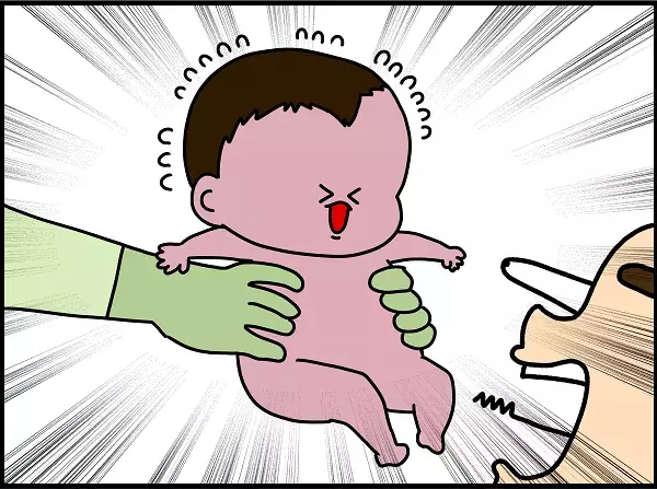 帝王切開で取り出された我が子、初めて見た夫の反応とは⁉︎【ドイツDE親バカ絵日記 Vol.3】