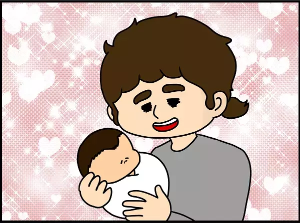 帝王切開で取り出された我が子、初めて見た夫の反応とは⁉︎【ドイツDE親バカ絵日記 Vol.3】