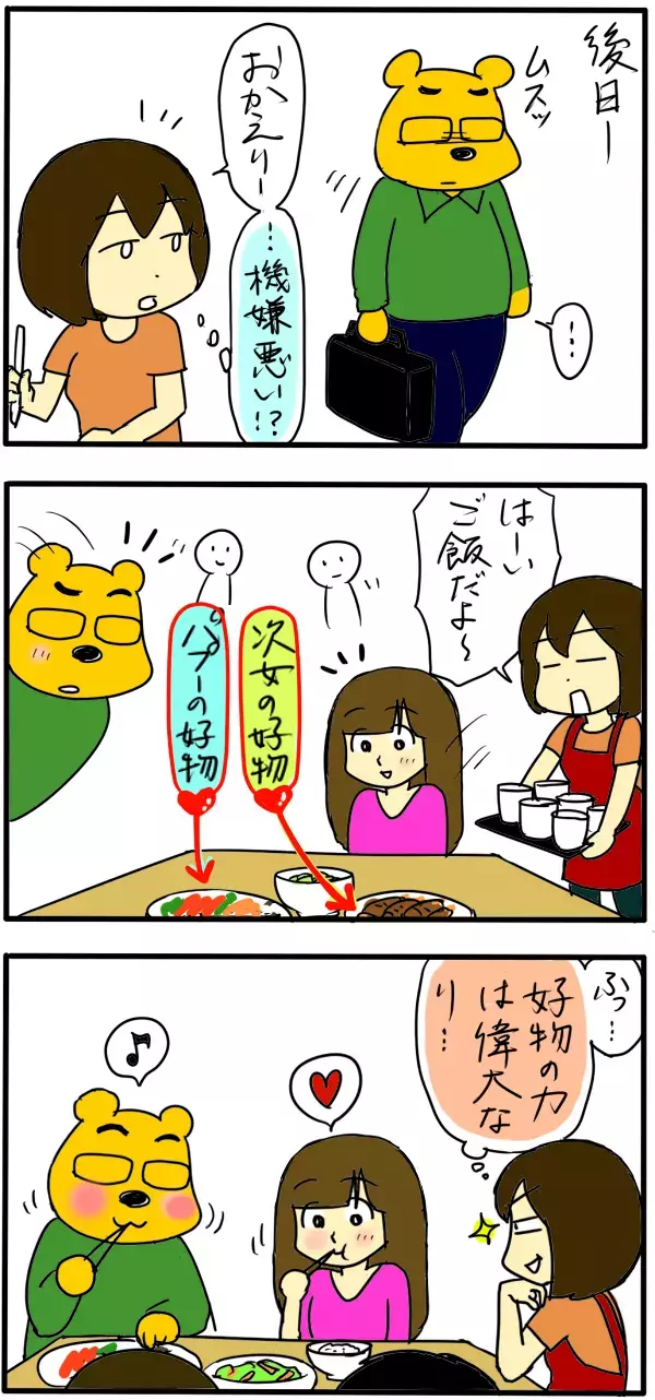 イライラしている夫や反抗期の娘…不機嫌な家族の気分を上げる効果的な方法【4人の子育て！　愉快なじゃがころ一家 Vol.48】