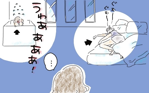 ギャン泣き中の息子を前に、爆睡する夫にイラッ！…～子どもの前で夫婦喧嘩してしまった話（1）～【今日もママにおつかれさま!! ～ママ楽レシピつき～ Vol.6】