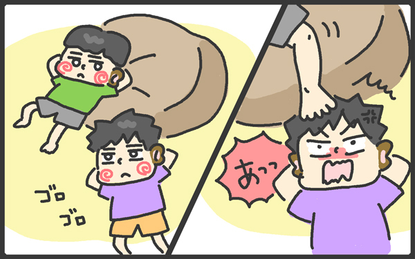 子どもの切り替えの早さに驚き！ 弟の成長で激しくなる兄弟げんかの結末は【メンズかーちゃん～うちのやんちゃで愛おしいおさるさんの物語～ 第67回】