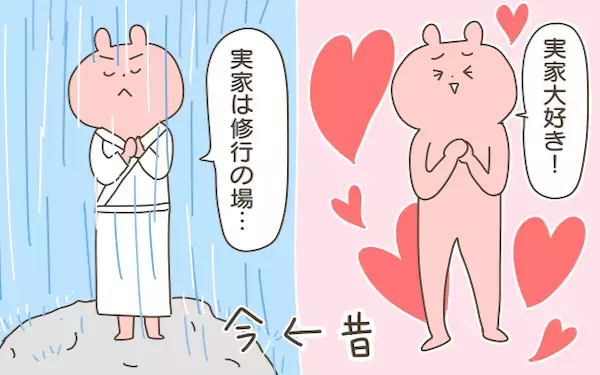 居心地最高だったはずの実家がまるで「修行の場」に!? 私が感じた実家の今昔物語【産後太りこじらせ母日記 第53話】