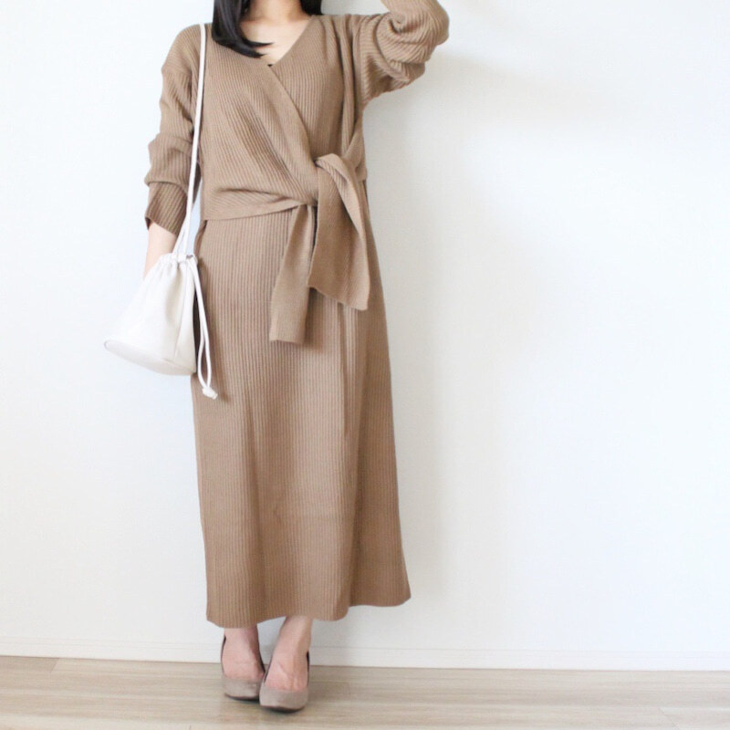 楽ちん＆かわいい「ニットワンピ」　カジュアルとフェミニンどちらの気分？【しまりんごの毎日しまむらコーデ～アメブロトップブロガー～ Vol.59】