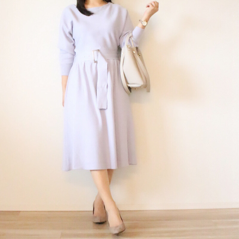 楽ちん＆かわいい「ニットワンピ」　カジュアルとフェミニンどちらの気分？【しまりんごの毎日しまむらコーデ～アメブロトップブロガー～ Vol.59】