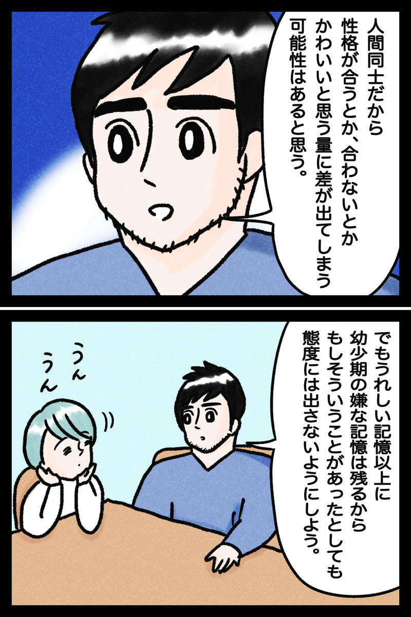 夫婦で話し合った【兄弟に平等に接する】ということ【『まりげのケセラセラ日記 』】  Vol.32