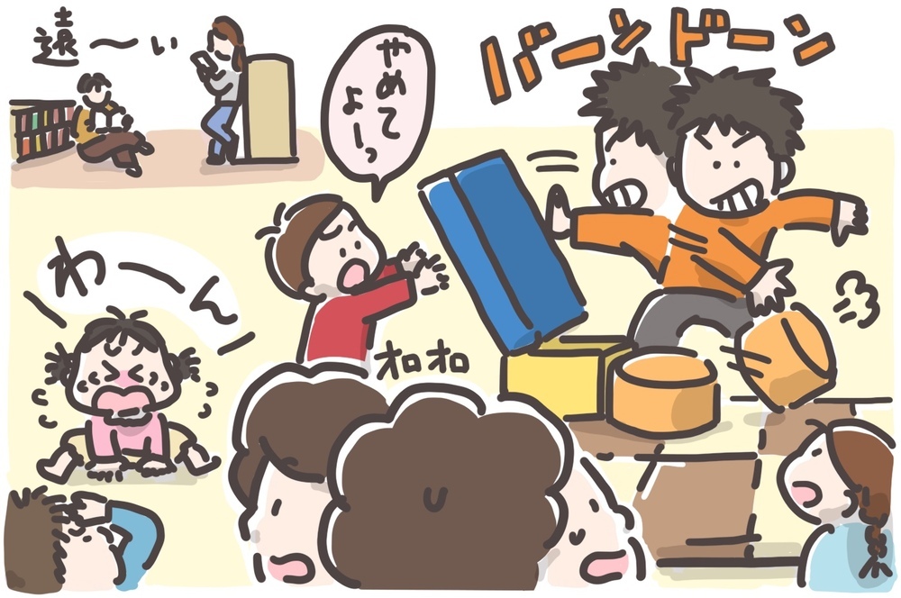 児童館で子どもの放牧は当たり前？ ほったらかしの親に声をかけたら…【そんたんママときーちゃんの「はじめてづくし」 第21話】