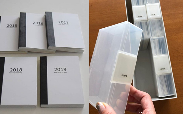 年賀状やハガキが劇的にスッキリ片付く！ 並べて楽しい【製本スタイル】や【入れるだけ】のかんたん収納アイディア