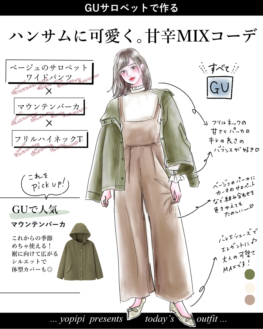 【GUのサロペット】着るだけでオシャレさん、着回し無限大の「つなぎ」もうゲットした？【yopipiのプチプラコーデ〜ときどき育児日記〜 Vol.6】