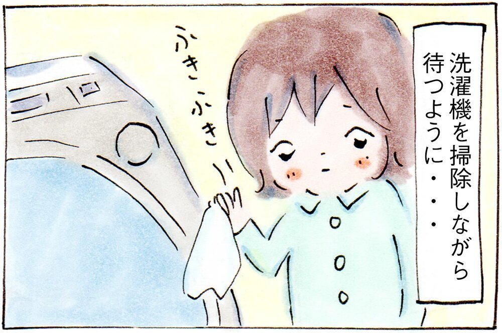 のんびり入浴タイムはまだまだ先!? ◯◯しながらママのお風呂上がりを“出待ち”する娘【子育てログ！リンゴ日和。 第28話】