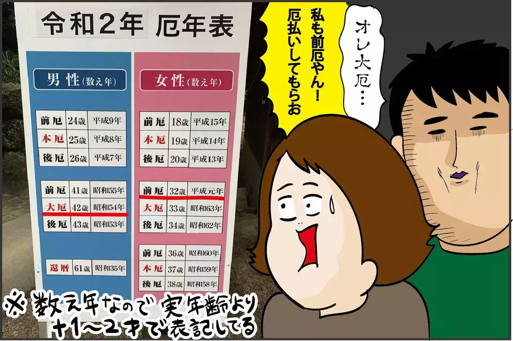 生まれて初めての体験…！ 夫婦で行った「厄払い」をレポート【ズボラ母の三兄弟カオス日記 第59話】