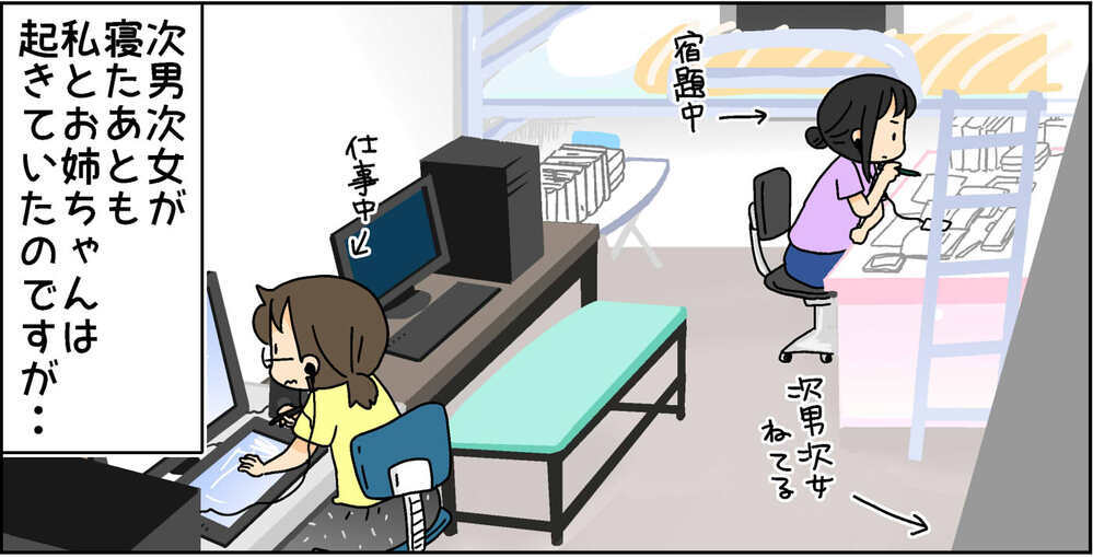 長い休校生活の気分転換にと…。寝る場所を変えてみたら案の定事件が！【4人の子ども育ててます 第92話】