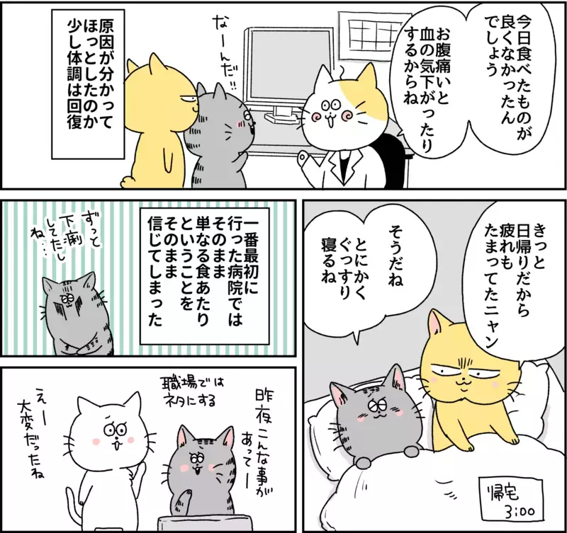 激しい便意で歩けない…駆け込んだ病院での診断は？  パニック障害がわかるまで【パニックにゃんこ Vol.4】