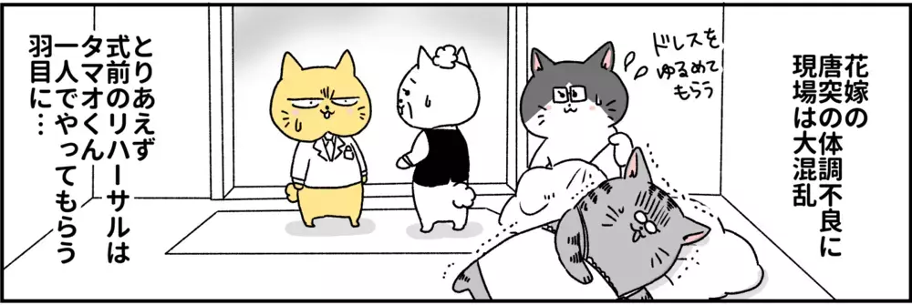 嘘でしょ…結婚式の当日にトイレに閉じこもる花嫁なんて！？  パニック障害がわかるまで【パニックにゃんこ Vol.6】