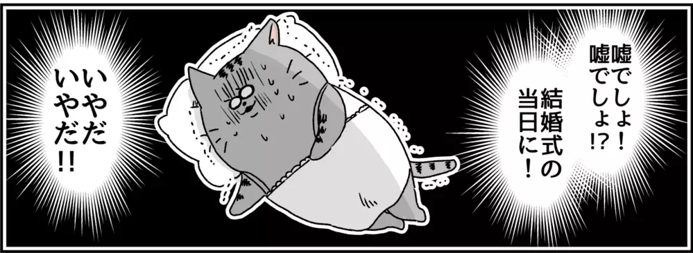 嘘でしょ…結婚式の当日にトイレに閉じこもる花嫁なんて！？  パニック障害がわかるまで【パニックにゃんこ Vol.6】