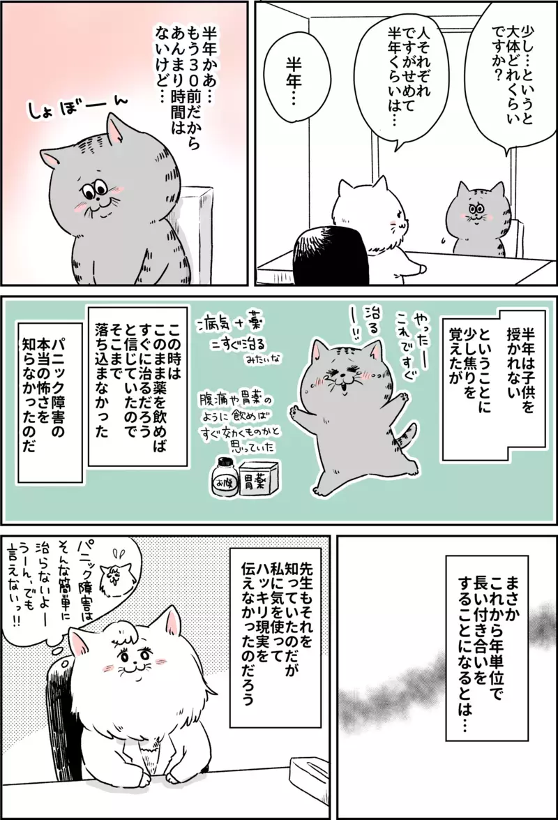 子どもが欲しいことを主治医の先生に言ってみた/パニック障害との闘い【パニックにゃんこ Vol.12】