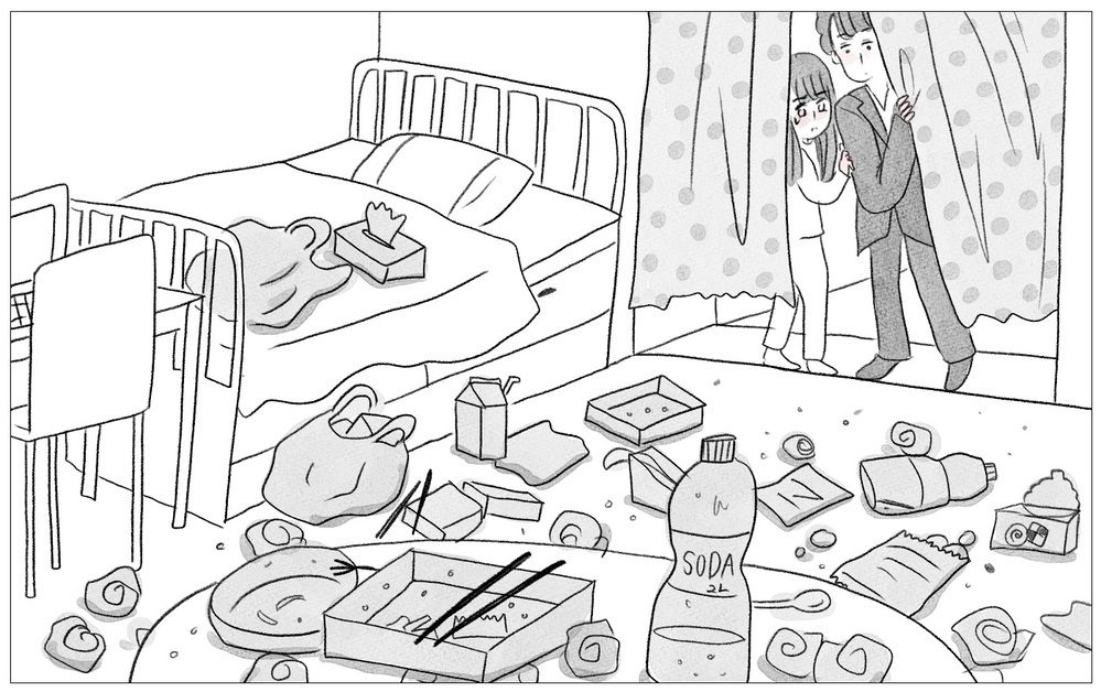 なぜ突然彼が部屋に…!? 一番見られたくない本当私の姿が知られてしまう【親に整形させられた私が、母になる Vol.44】