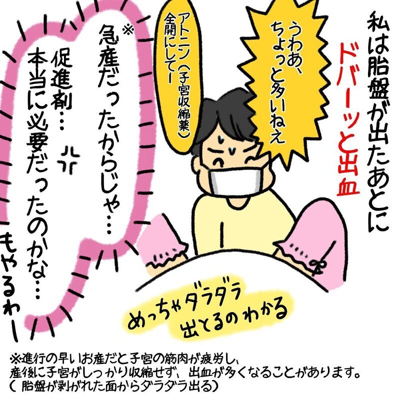 産後の出血量が多すぎて心配する夫、しかし妻は産後ハイ⁉【助産師の私が産んでみた！〜第1子出産編〜 Vol.10】