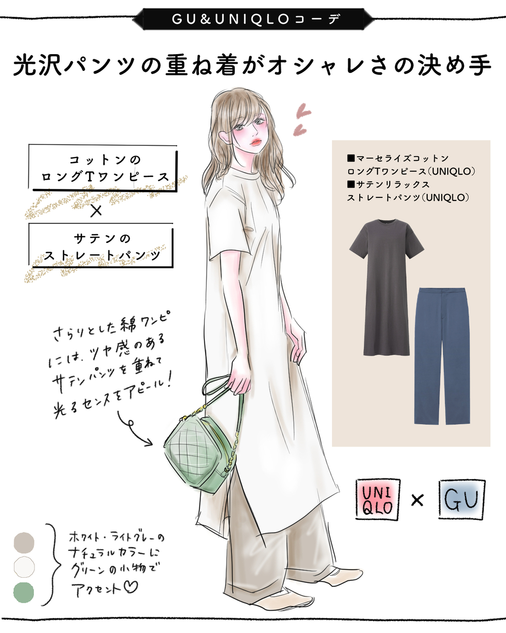 【UNIQLO&GU】一味違う！楽ちんロングワンピで作る【手抜きに見えない大人コーデ】【yopipiのプチプラコーデ〜ときどき育児日記〜 Vol.19】