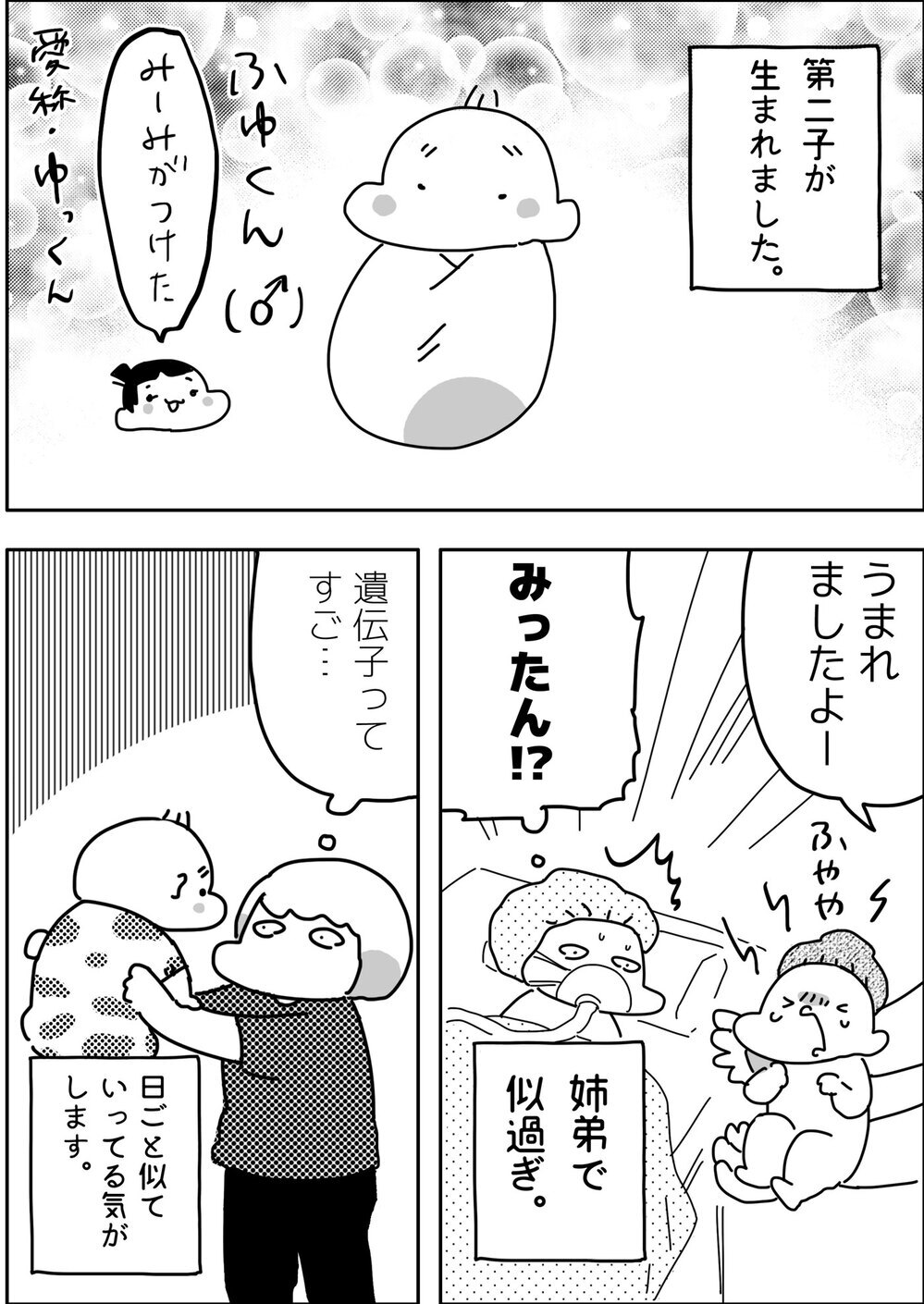 2人目育児で驚いた「見た目」と「性格」！違いに気づける理由とは【やっぱり家が好き〜おっとぅんとみったんと私〜 第54話】