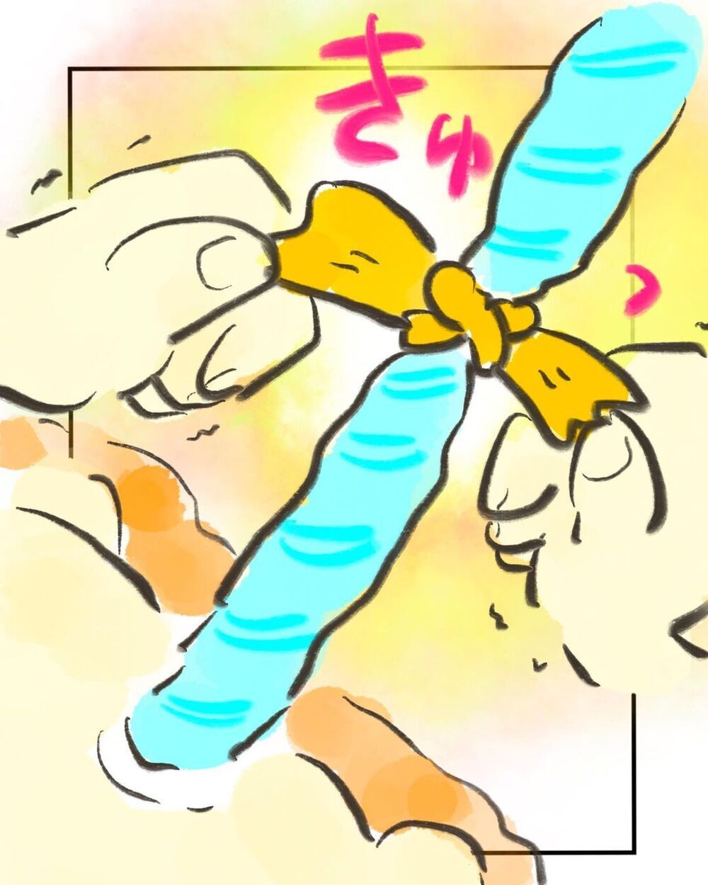 羊水を拭いた後はへその緒！ 電話で医師の指示を聞きながら結ぶと…【買い物中に出産した話 Vol.9】