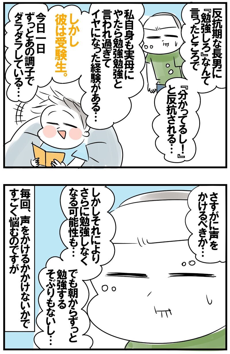 過干渉な私と受験生の長男、母が感じる心の葛藤！【めまぐるしいけど愛おしい、空回り母ちゃんの日々 第248話】