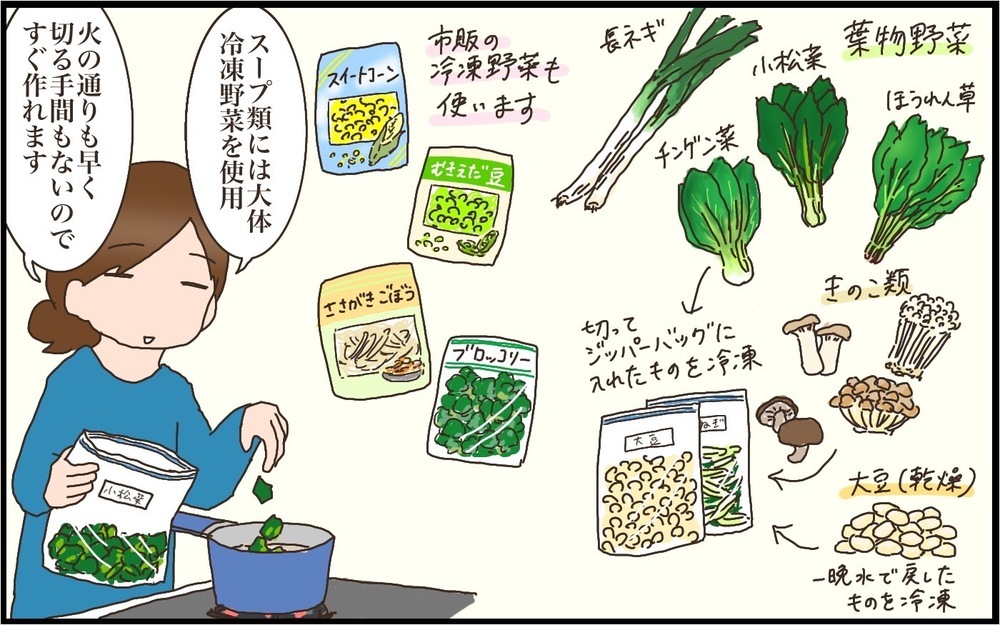 一汁三菜を手間なく作るヒント！　わが家の簡単副菜レパートリー【猫の手貸して～育児絵日記～ Vol.38】