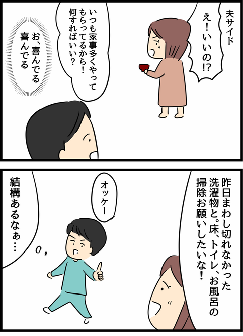 家事を引き受けたら妻が喜んでくれた 掃除や洗濯を順調にこなす夫だったが 倦怠期の夫婦が大切なことに気づいた話 Vol ウーマンエキサイト 1 2 家事を引き受けたら妻が喜んでくれた 掃除や洗濯を順調にこなす夫だったが 倦怠期の夫婦が大切なことに気づいた話 Vol ウーマンエキサイト 1 2