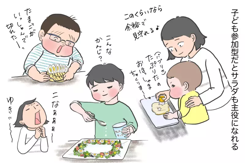その手があったか！ 料理が苦手な私が唯一作ったリースサラダ
