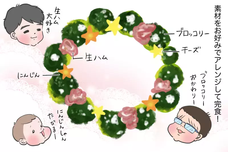 その手があったか！ 料理が苦手な私が唯一作ったリースサラダ