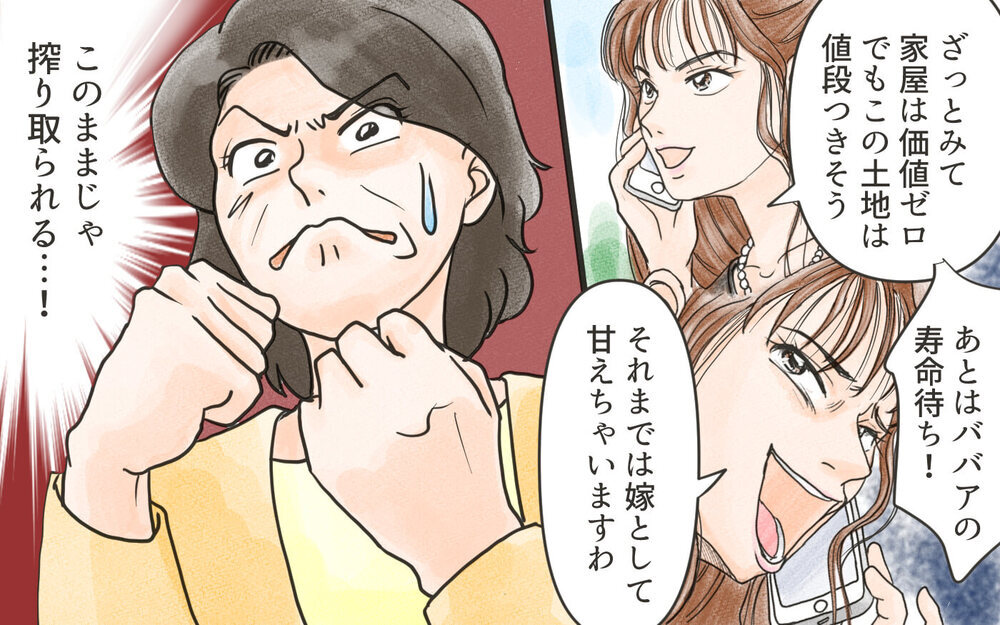 「あとはババアの寿命待ち！」 嫁の衝撃発言！このままでは財産が危ない／嫁に利用されている義母（５）【義父母がシンドイんです！ まんが】