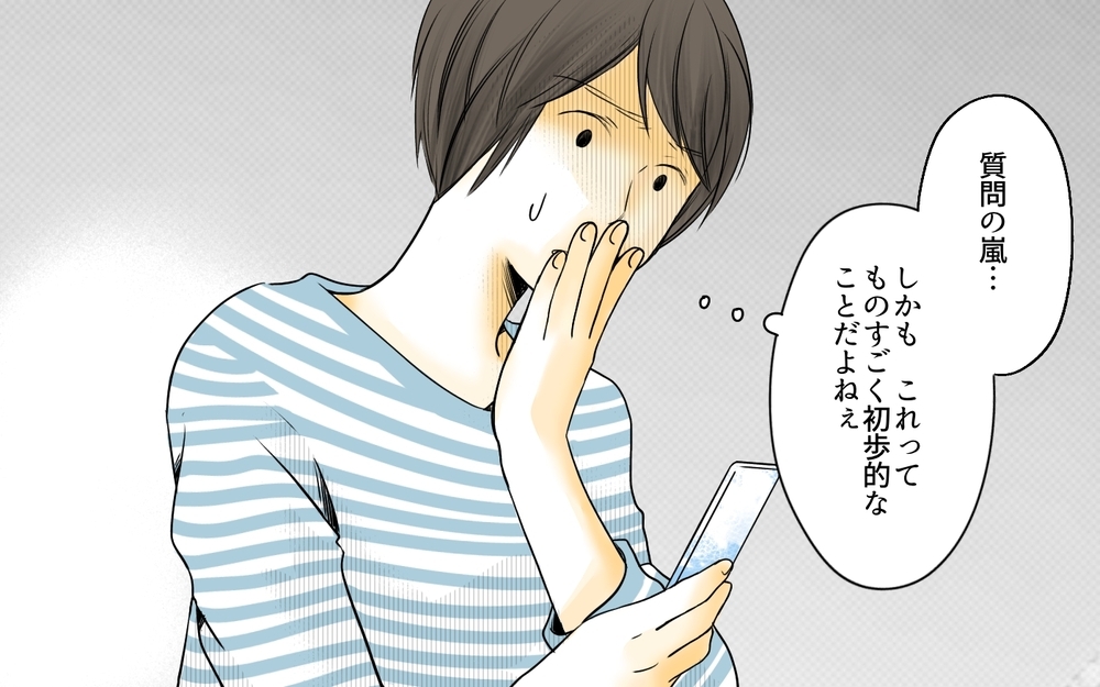 まさか教えてもらうこと前提!? ママ友からの質問攻めが始まった…／ママ友の仕事がうらやましい（4）【私のママ友付き合い事情 まんが】