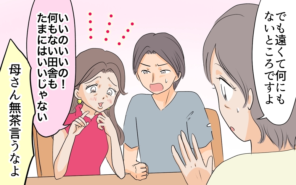 実家のあら探しを企む義母…この悪だくみを後押しする夫の真意はどこ？／私の母を見下す義母（5）【義父母がシンドイんです！ まんが】