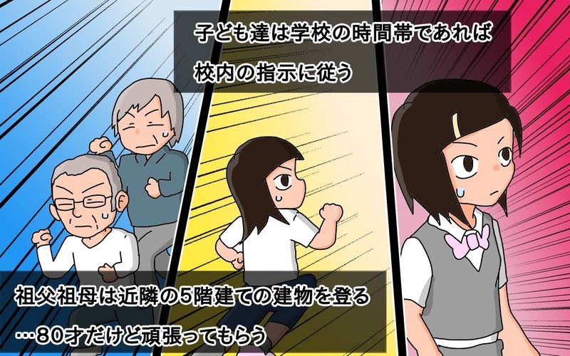 「もしも」に備えて…パターン分けして決めた、わが家の避難ルール【もりりんパパと怪獣姉妹 第54話】