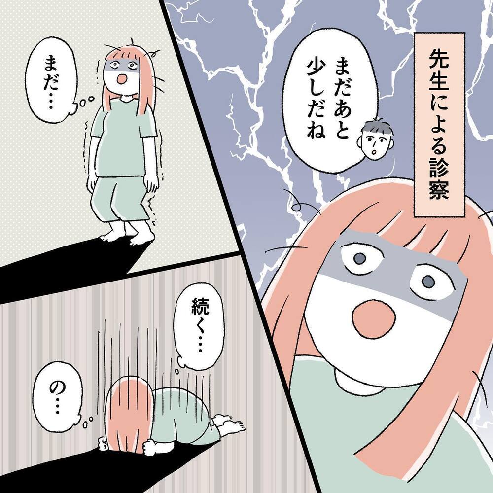 ついに「いきみ」OKに！ しかし、いきむとアイツと一緒に大腸が出てしまいそう…!？【"痔"獄の出産レポート Vol.5】