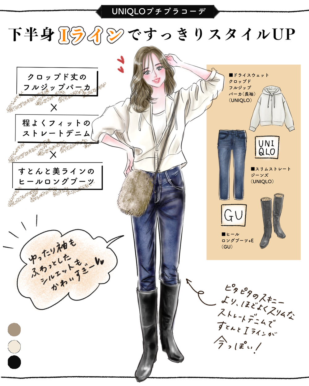 【UNIQLO人気加速品】不思議とスタイル良く見える！ ［着膨れしないスウェット］が優秀すぎて唸りました。【yopipiのプチプラコーデ〜ときどき育児日記〜 Vol.36】