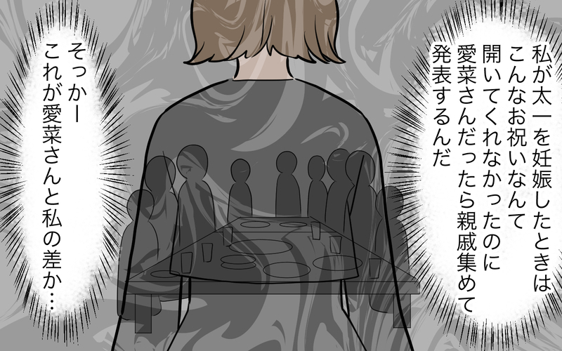 これが私と義姉の差…？ 私はお祝い会なんてしてもらえなかったのに／義姉への嫉妬が止まらない（7）【まんが】