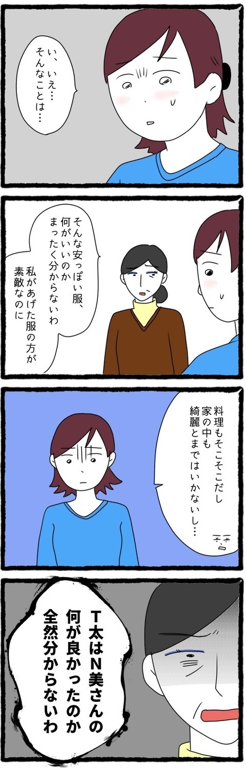 息子に褒められる嫁が気にいらない…？ 義母の嫌味スイッチが全開に！【息子の前では猫をかぶる義母とマザコン夫 Vol.7】