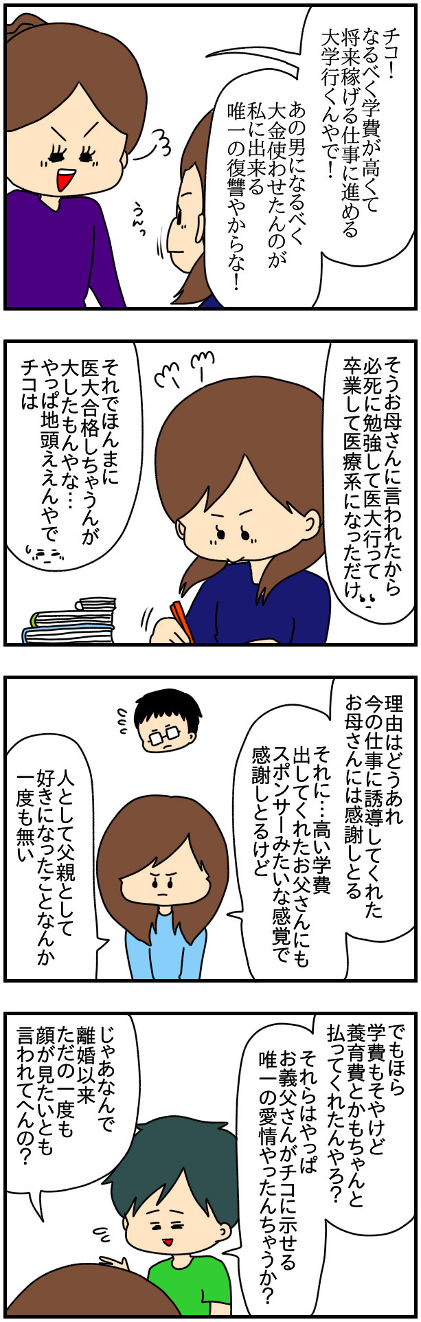 医大に入ることが父への唯一の復讐!? 母に振り回されていたチコ【SNSにネイル写真をアップしたら最強にめんどくさいことになった話 Vol.45】