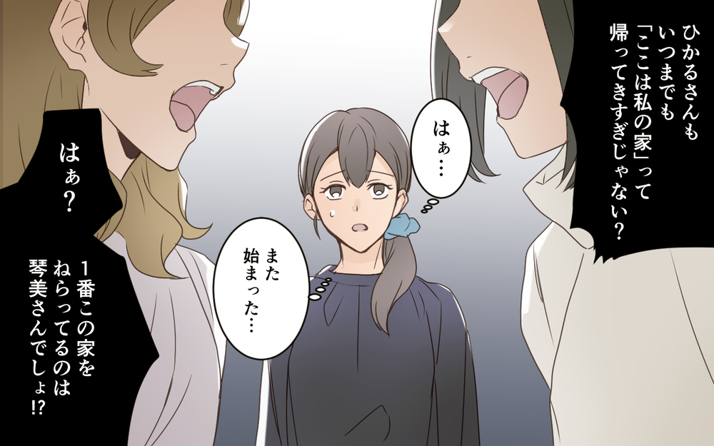 目的は義実家の乗っ取り!?　義姉妹からかけられた疑惑／義実家は誰のもの!?（3）【義父母がシンドイんです！ まんが】