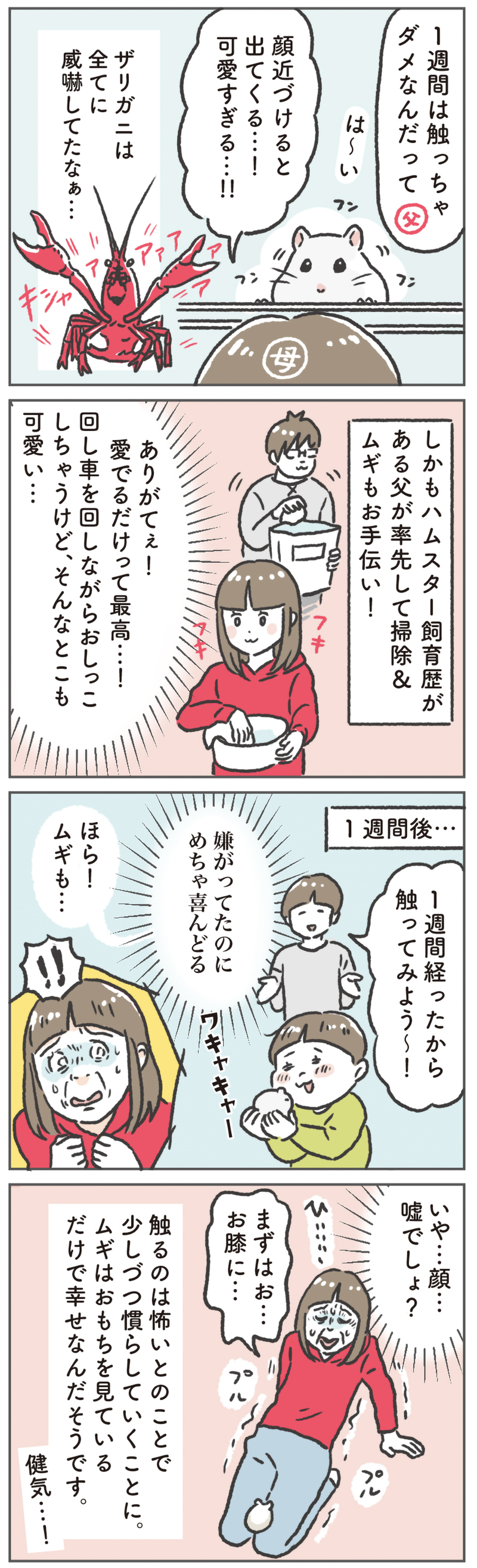 娘、涙の直訴！ 念願のペットに家族全員メロメロ【笑いに変えて乗り切る！(願望) オタク母の育児日記】  Vol.71