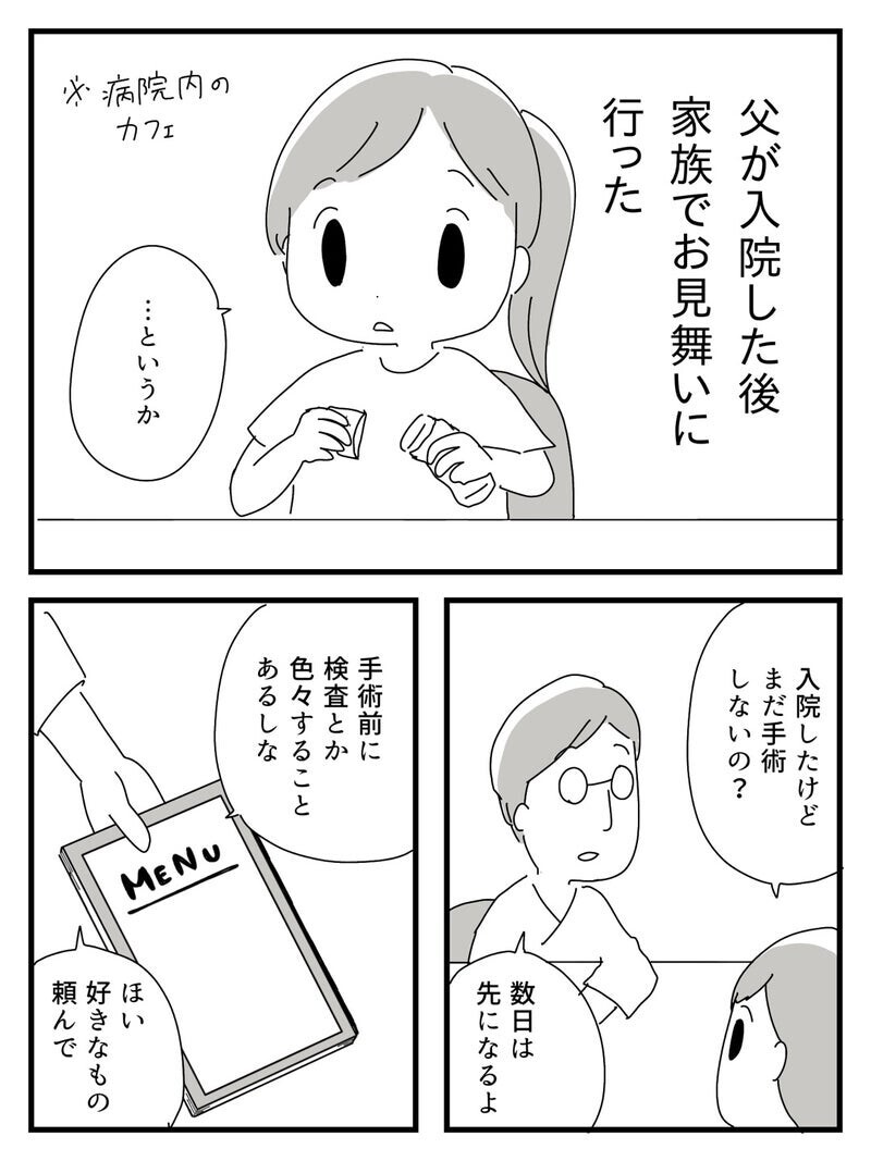 良性腫瘍を切除するための入院　これが元気な父との最後の会話になるなんて…【若年性認知症の父親と私 Vol.2】