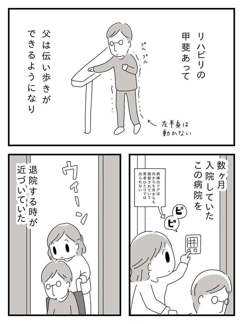 病院を脱走した父は特別病棟に移され…そこで目にした驚きの光景とは？【若年性認知症の父親と私 Vol.6】