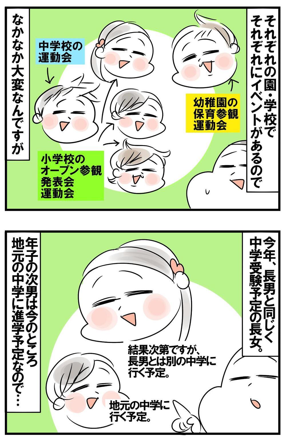 子ども達のイベント＆送迎問題！ ５児母ちゃんの未来シミュレーション【めまぐるしいけど愛おしい、空回り母ちゃんの日々 第348話】