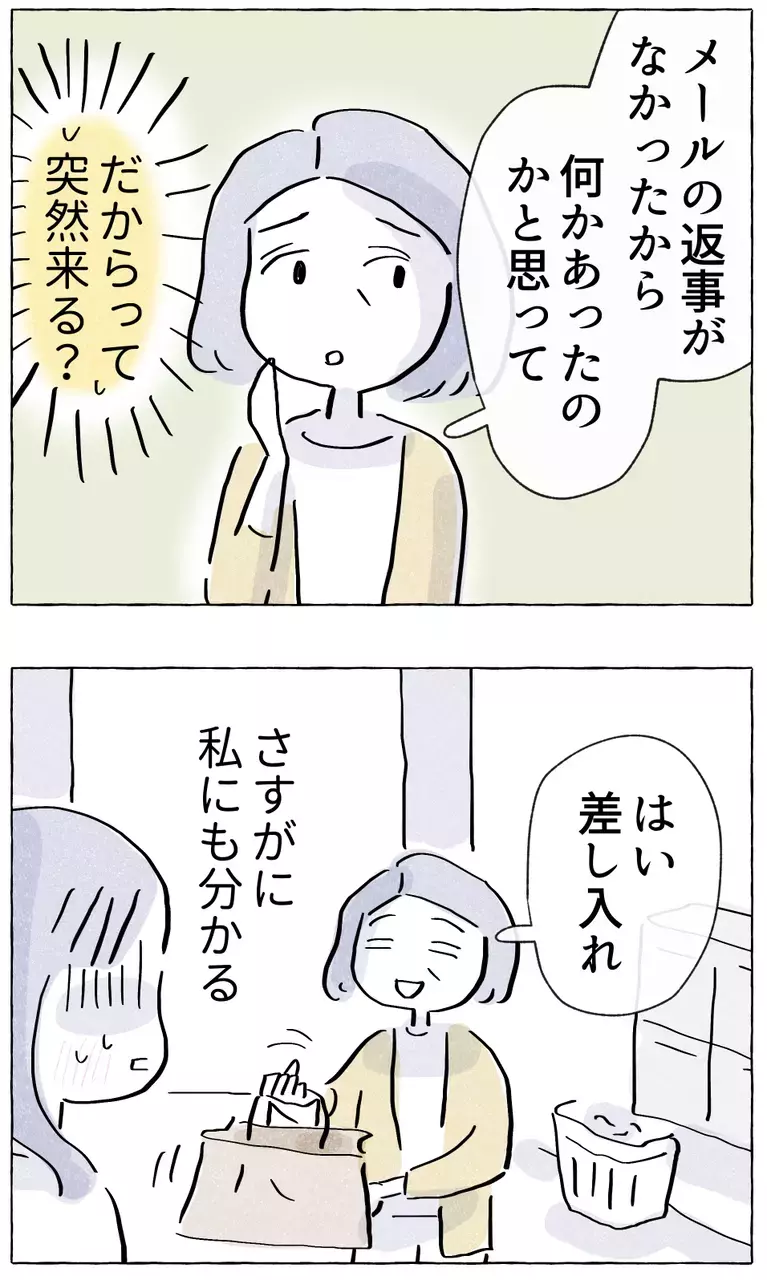 メールの返事がないからって家に来る!? 勝手にたずねてきた母親に困惑【やさしさに溺れる Vol.17】
