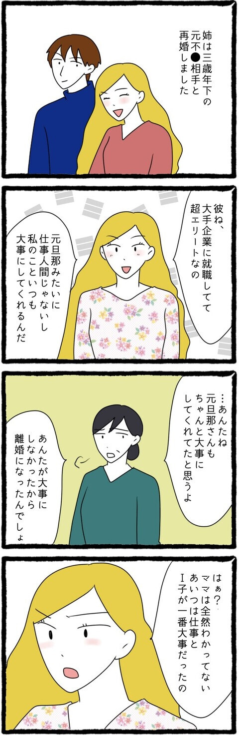 姉の再婚理由に唖然！ 離婚したのは元夫のせい!?【結婚しても遊び続ける姉 Vol.19】