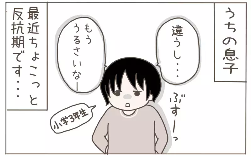 反抗期を迎えた小3息子「ママのこと、好き？」の質問に…!?【子育て楽じゃありません 第114話】