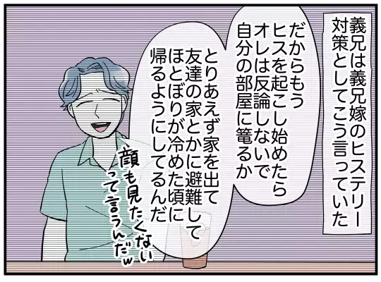 妻がヒステリーになったら友達の家に避難…？ 義兄の対応が最悪だった【義兄嫁は鬼嫁様 Vol.4】