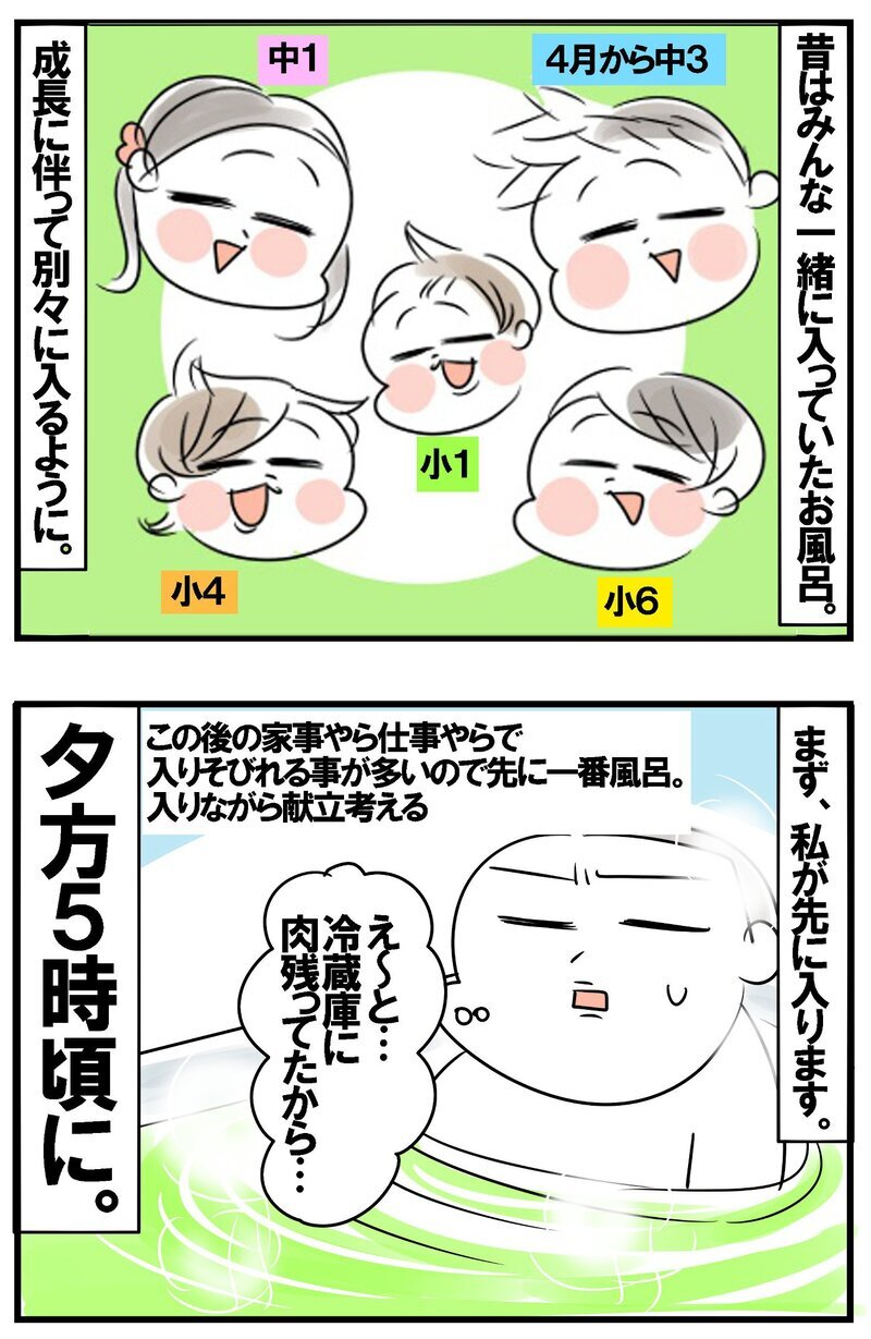 夕方5時から始まるわが家の入浴タイム　その舞台裏とは？【めまぐるしいけど愛おしい、空回り母ちゃんの日々 第375話】