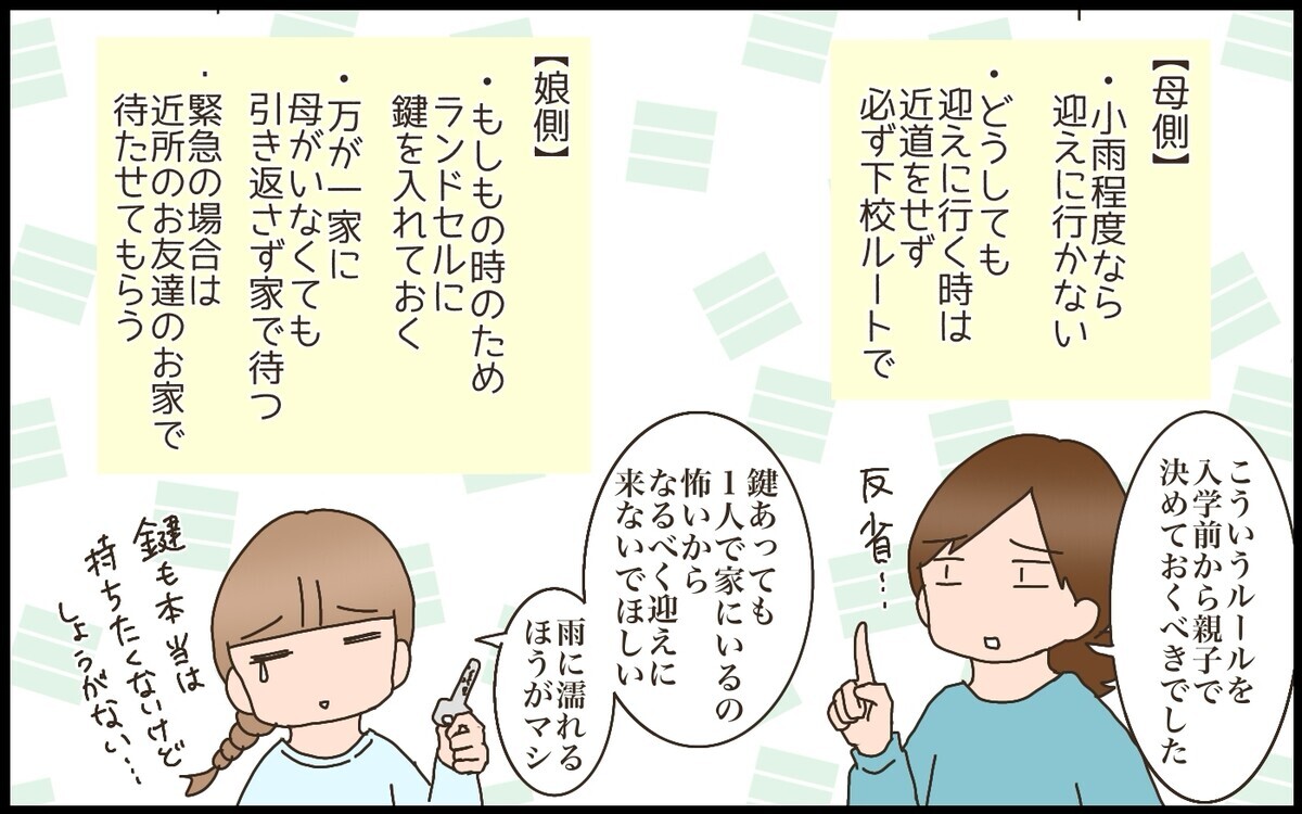 新生活から学んだ親子の教訓　雨の日の帰宅ルールを考える【猫の手貸して～育児絵日記～ Vol.65】